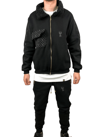 kit all black jaqueta calça jogger