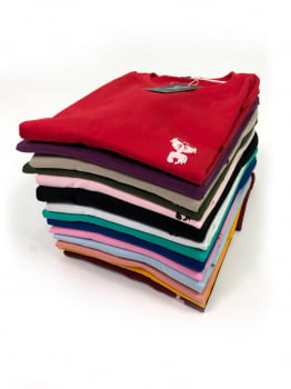 Pack 03 camisetas longline basicas 10 cores